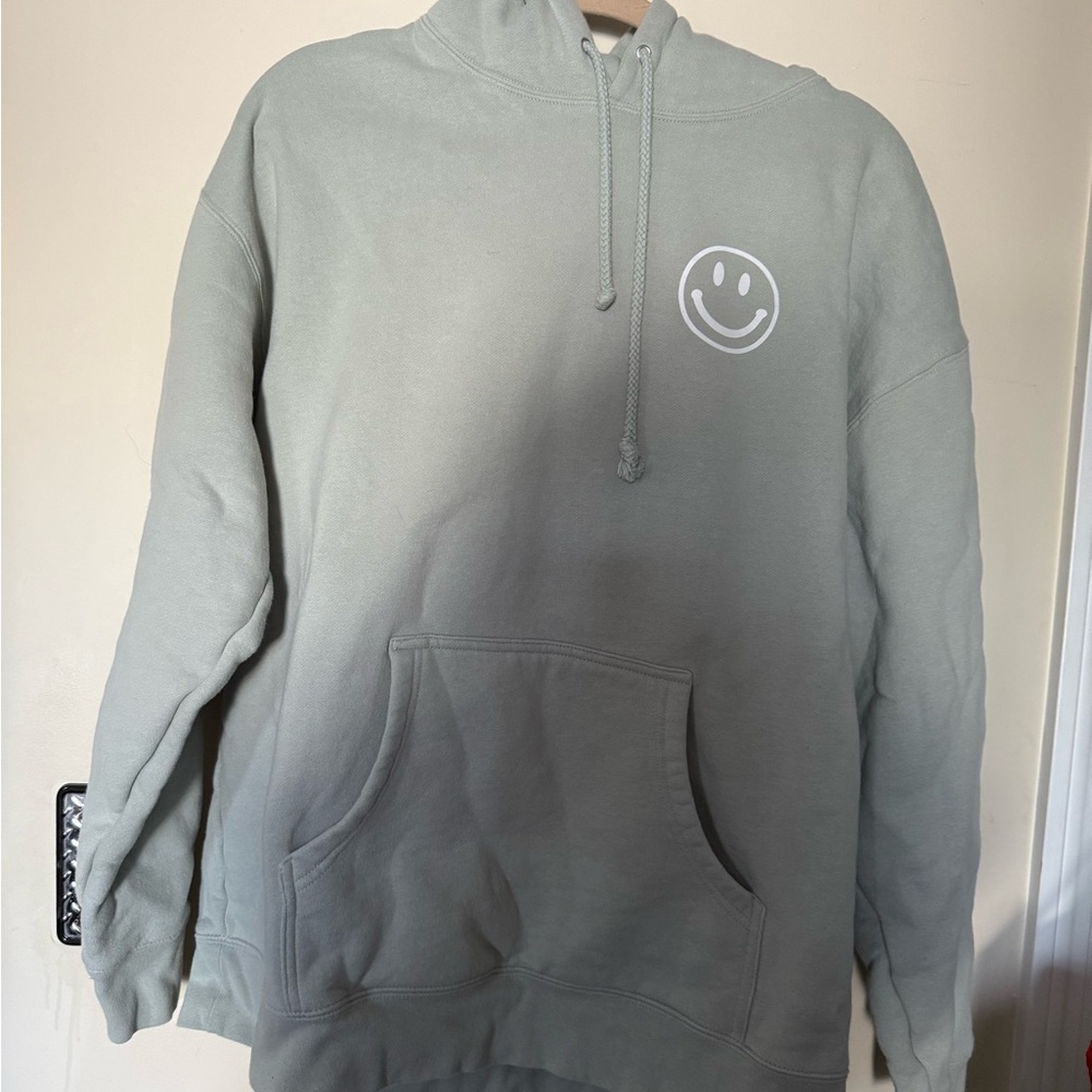 Women's Gray Hoodie with Smiley Face